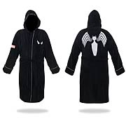 Spider-Man Black and Silver Hooded Cotton Bath Robe